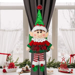 décoration noël poupée elfe rouge vert pompons coton traditionnelle festive chambre enfants