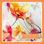 autocollant mural fleurs papillons aquarelle moderne floral résistant l'eau mur carrelage meubles 42cm 50cm