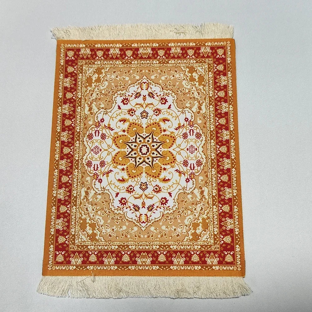 tapis souris motif fleurs persan classique caoutchouc antidérapant informatique bleu