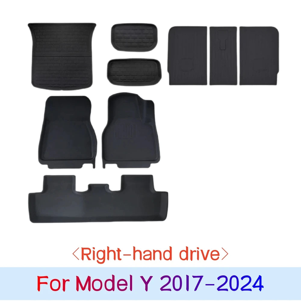 tapis sol coffre tesla model model noir antidérapant 3d fibre synthétique fibre naturelle environnement