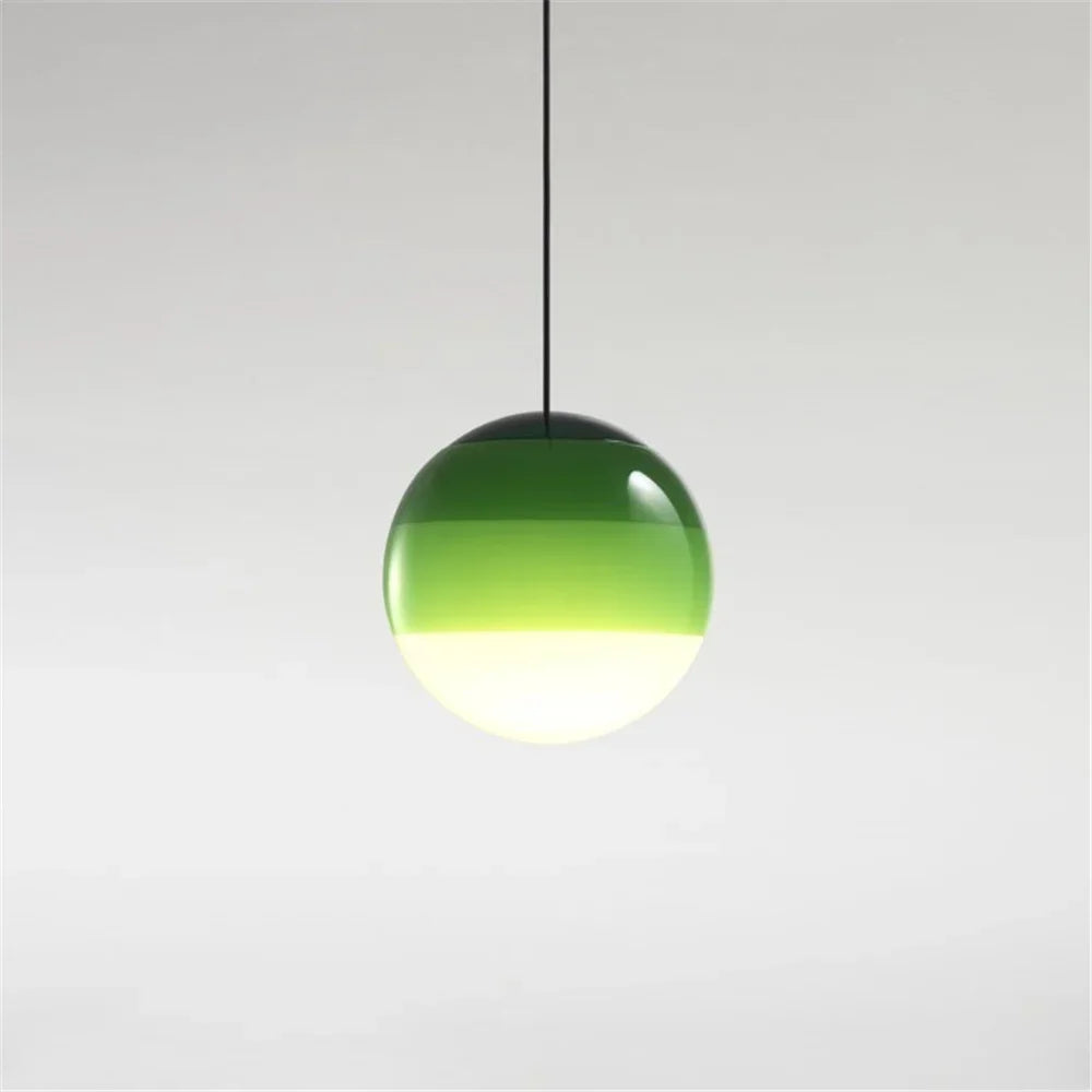 suspension lumineuse moderne vert orange bleu gradient coloré câble suspendu 15cm 20cm