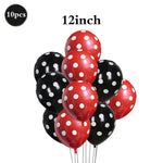 assiettes papier festives fourchettes couteaux serviettes nappe moderne points rouges noirs