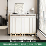 meuble entrée moderne noir panneaux verticaux lisses rangement tabouret coussin plaques mesure