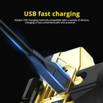 lampe frontale rechargeable or noir lisse moderne ceinture ajustable cordon usb type