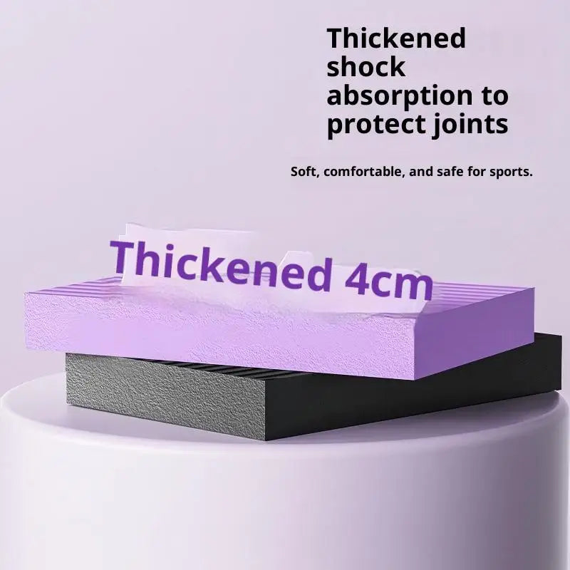 tapis d'équilibre antidérapant mousse haute résilience violet noir yoga abdos genoux moderne minimaliste