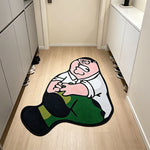 tapis dessin animé polyester polaire japonais coréen noir blanc rose vert chambre salon couloir