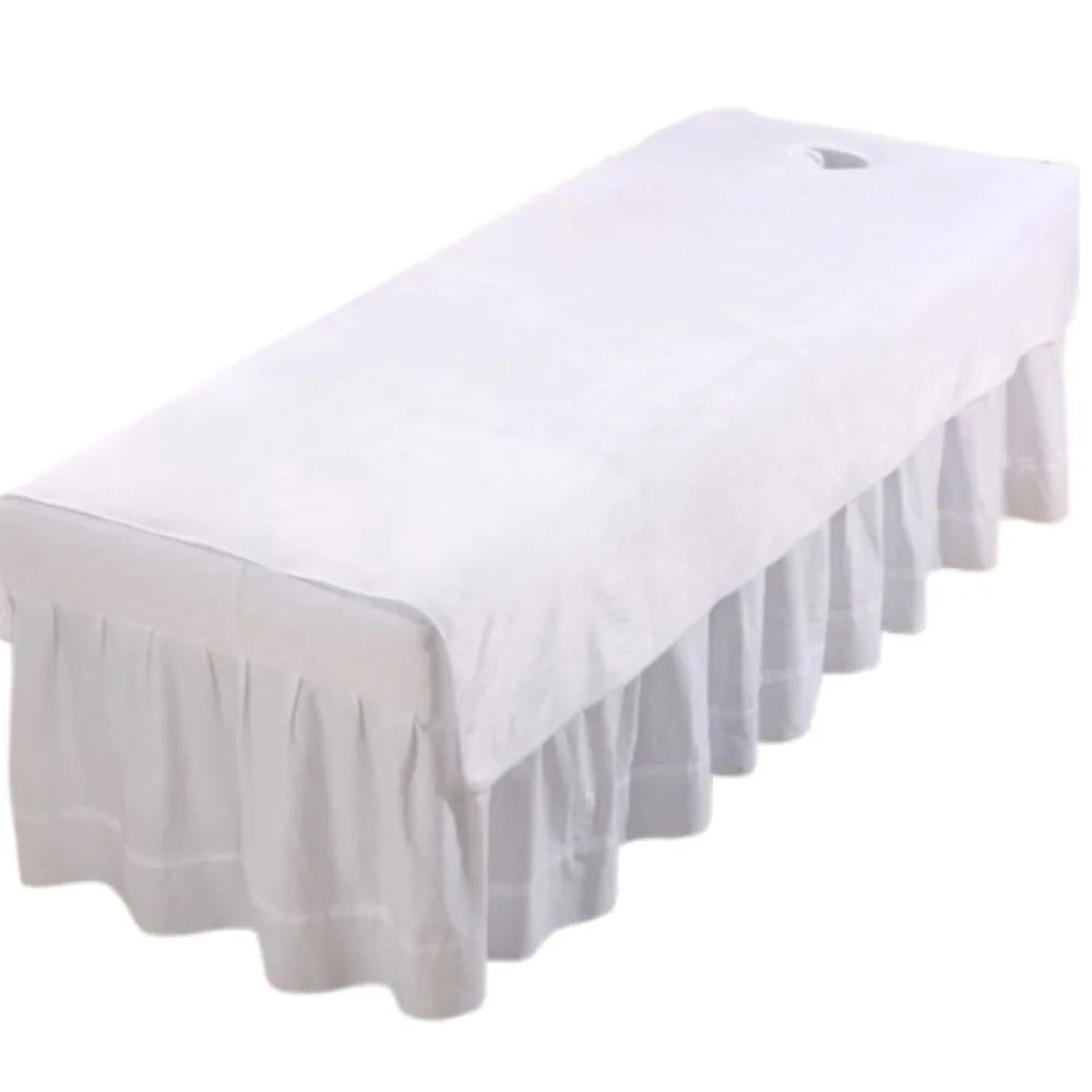 drap lit massage velours blanc marron rose gris moderne 80x200cm 120x200cm