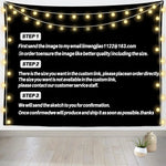 toile fond personnalisable mariage anniversaire moderne lettres blanches guirlande lumineuse doré đen trắng