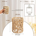 abat jour tressé vintage led naturel beige chambre opalescent artisanal suspension