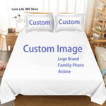 drap lit imprimé personnalisable anime blanc moderne adultes lit polyester coton