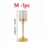 bougeoirs or transparents classiques supports bougies mariage fêtes tables