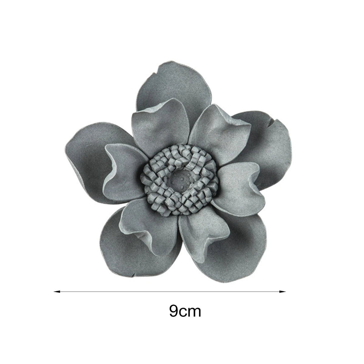 décoration murale fleurs artificielles céramique blanc gris moderne réaliste adhésif