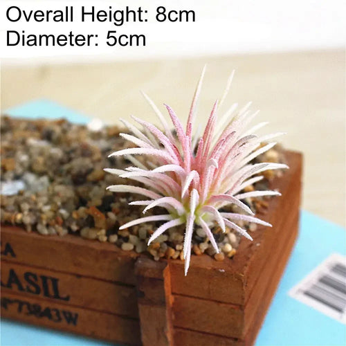 plante succulente artificielle réaliste petit bonsaï décoratif jardin maison vert rose blanc