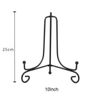 support assiettes noir spirale moderne boutons pieds différentes tailles assiettes compatible présentoir