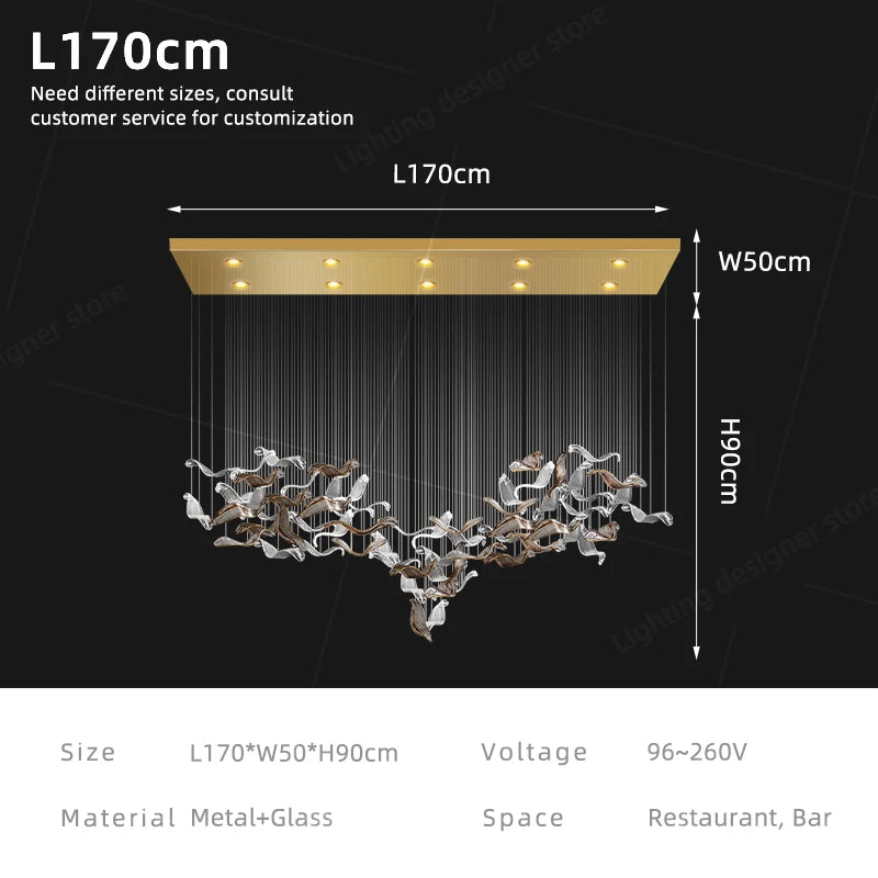suspension lumineuse contemporaine led verre blanc doré transparent 249 2000lm