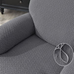 housses fauteuil gris tissu jacquard moderne élastique accueil pièces