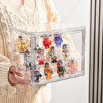 boîte rangement transparente pliable acrylique moderne figurines pièces organisateur jouets display storage box