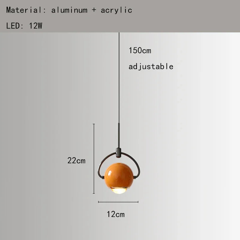 lumières suspendues modernes vert foncé rouge or blanc LED chambre salon étude