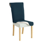 Housse chaise quiltée moderne polyester antidérapante rouge bordeaux beige bleu marine