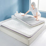 matelas mousse mémoire forme hexagonal moderne blanc violet 150x190cm 8cm