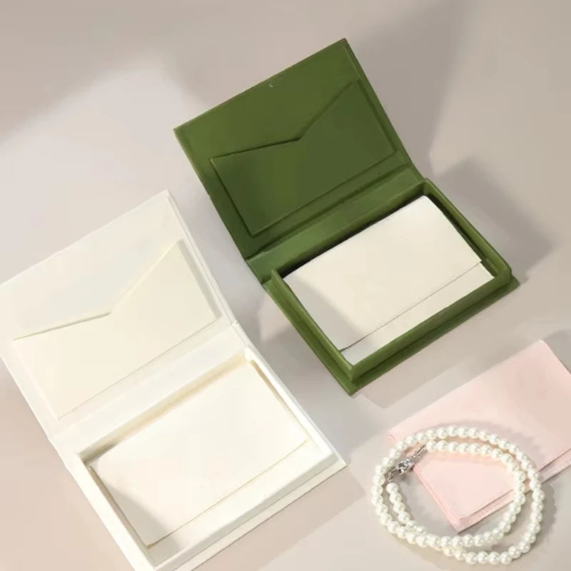 boîtes bijoux réutilisables velours opaques vert olive blanc classiques