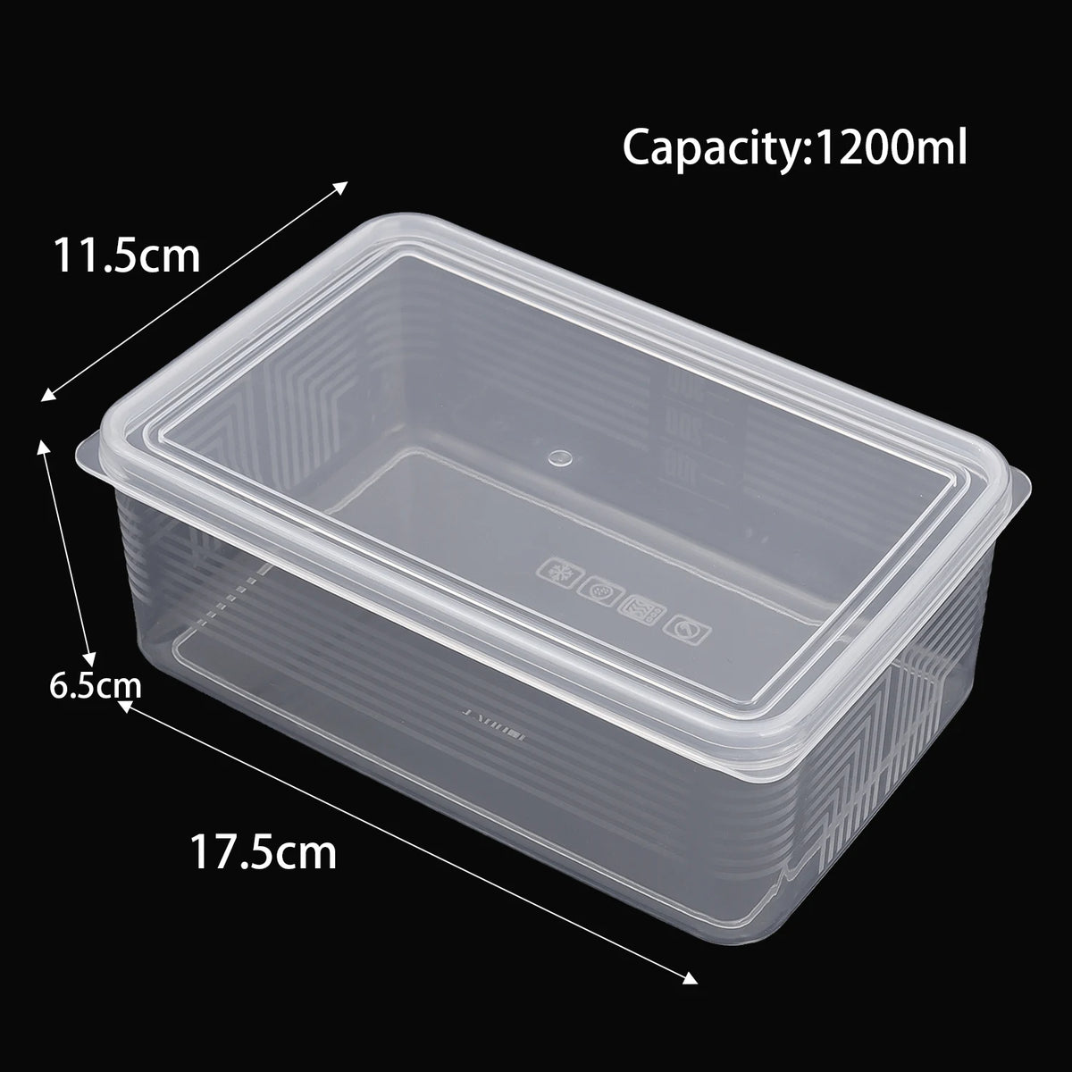 boîtes conservation alimentaire transparentes 300ml 600ml 1200ml couvercle moderne fraicheur fruits légumes viande étanches