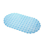 tapis bain moderne vague bleu rose blanc environnement salle bain alvéolaire minimaliste