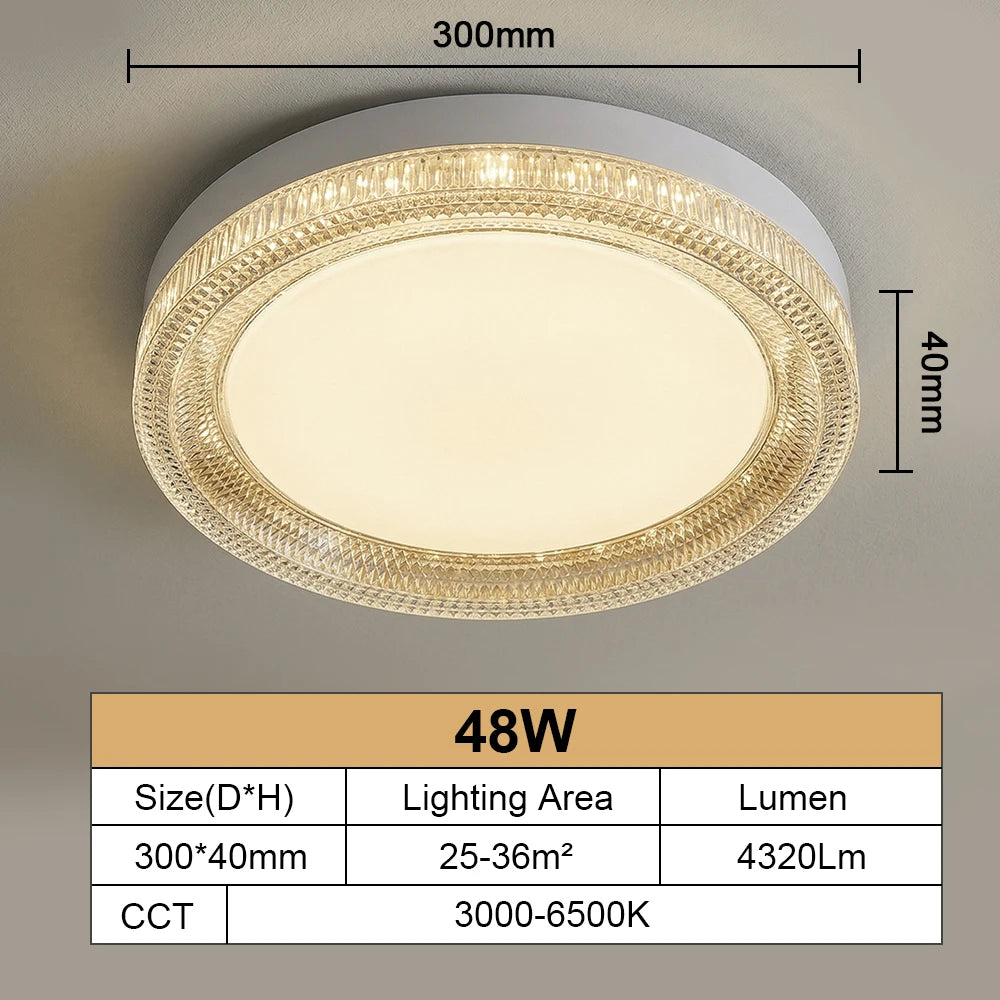 lampe moderne blanc motifs géométriques 48w 36w 24w led 90260v interrupteur tactile