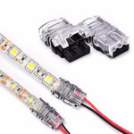 connecteur ruban led transparent clips 8mm 10mm ip65 étanche smd 5050 moderne câbles rouge