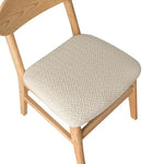 housse chaise moderne tissu géométrique polyester coton gris bois naturel