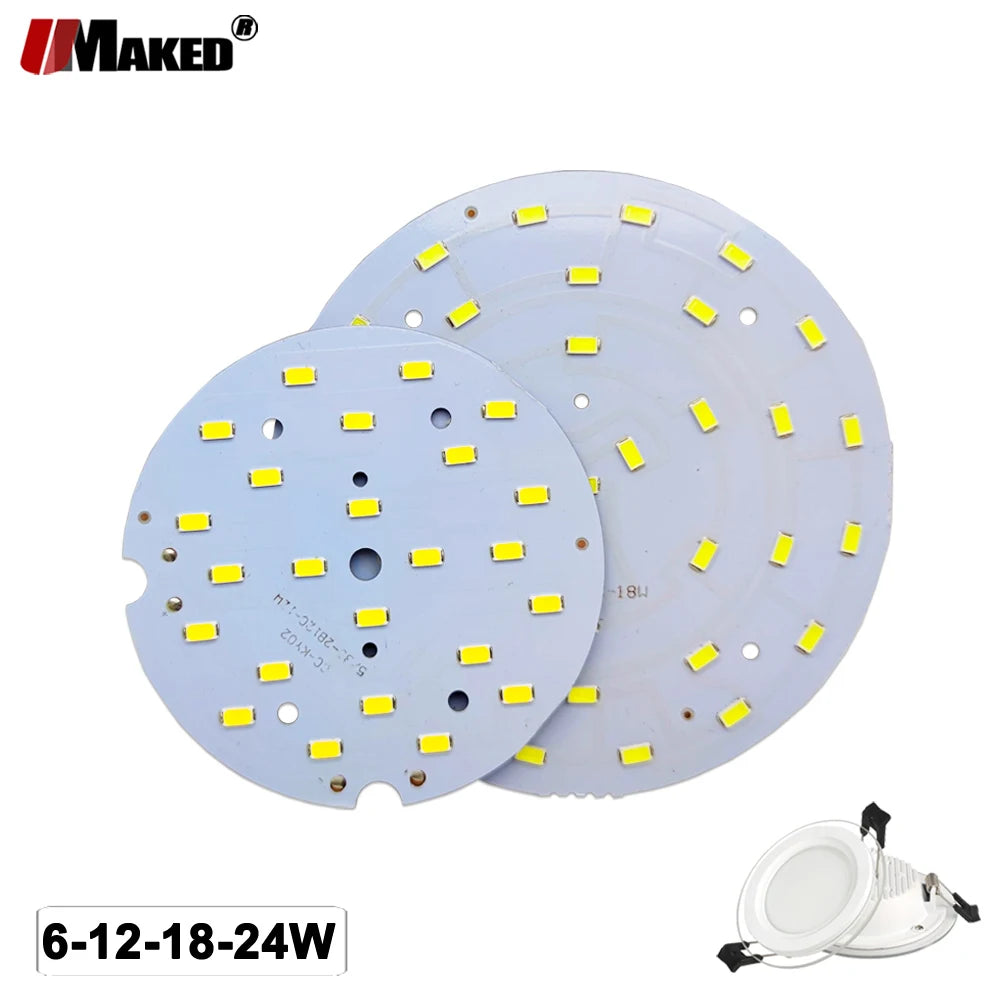 Plaque LED Downlight blanc moderne 12W 18W 24W 9W SMD5730 3000K 6000K 2000lm 30000h