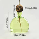 vase moderne transparent rose bleu vert jaune marbré petite grande