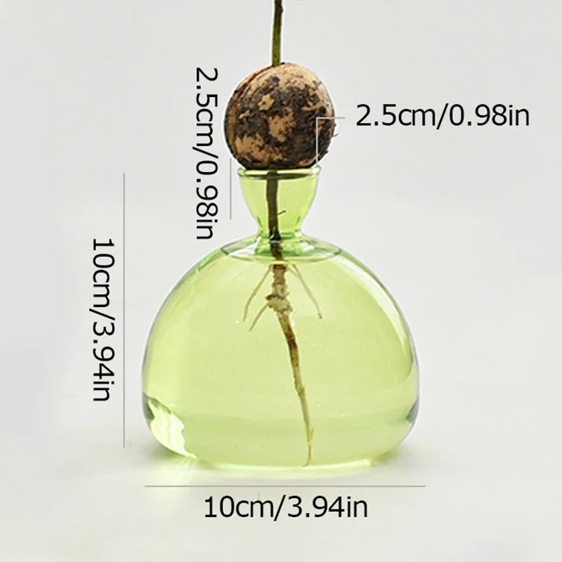 vase moderne transparent rose bleu vert jaune marbré petite grande