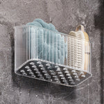 organiseur mural transparent multifonctionnel moderne brosse dents bouteilles cosmétiques serviettes minimaliste adhésif rangement sdb