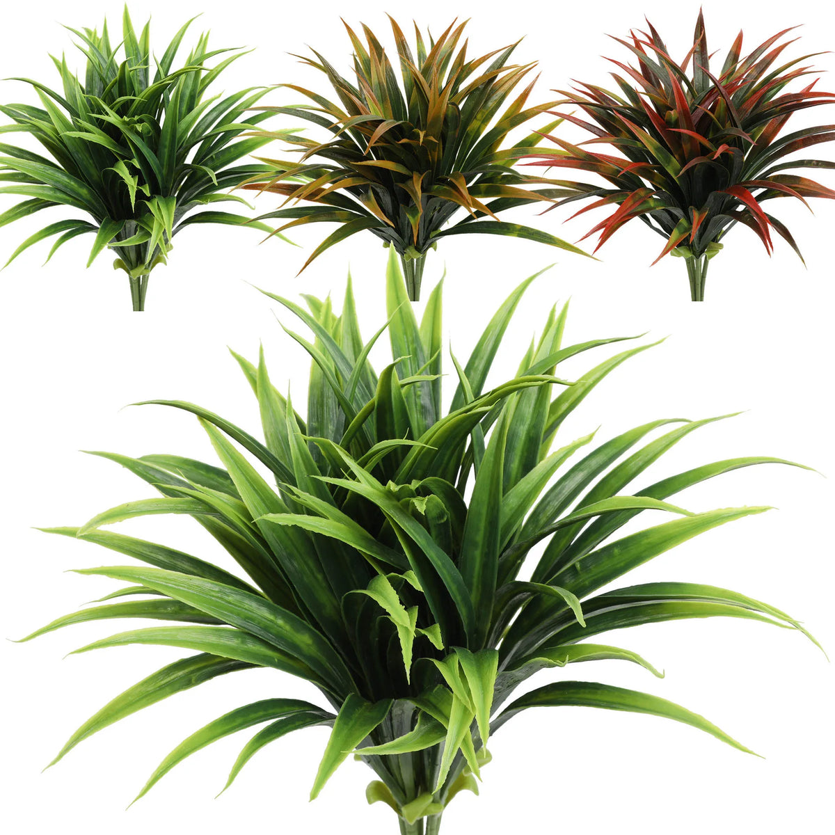 plantes artificielles herbe fine feuilles vertes modernes extérieures résistantes uv exposées anniversaire