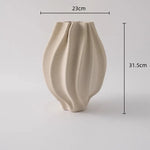 vase céramique moderne blanc texture tissée décoration intérieure plié