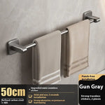 porte serviettes mural gris métallisé moderne fixé autocollant lisse réutilisable ab
