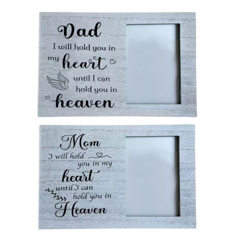 Cadre photo gris clair texture bois grunge classique imprimé honneur mom dad