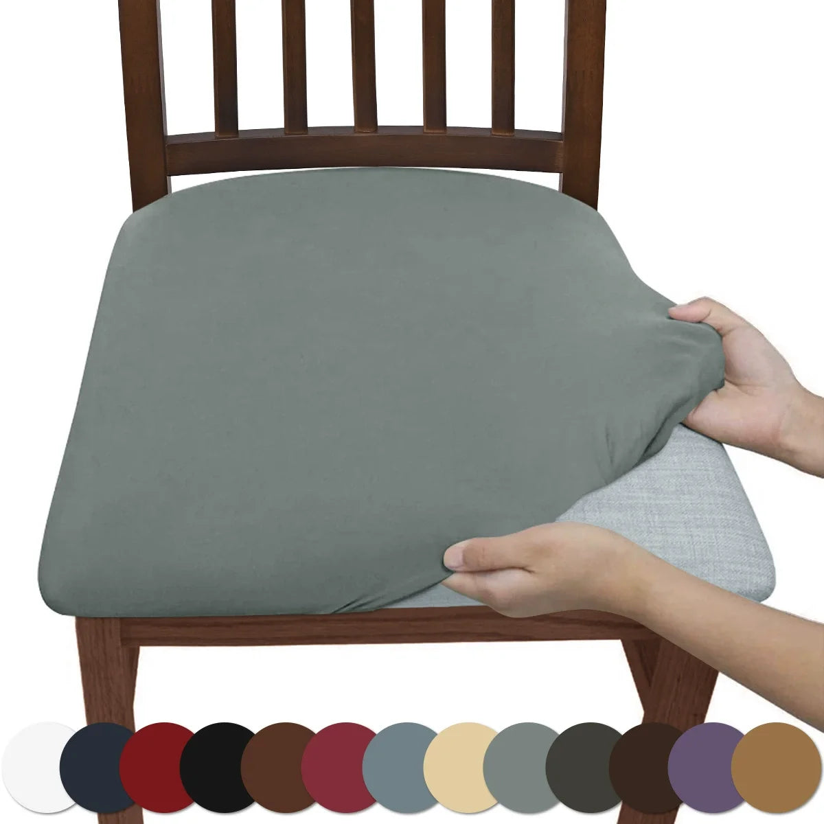 housse élastique chaise bleu marine adhésive mariage banquet moderne cuisine