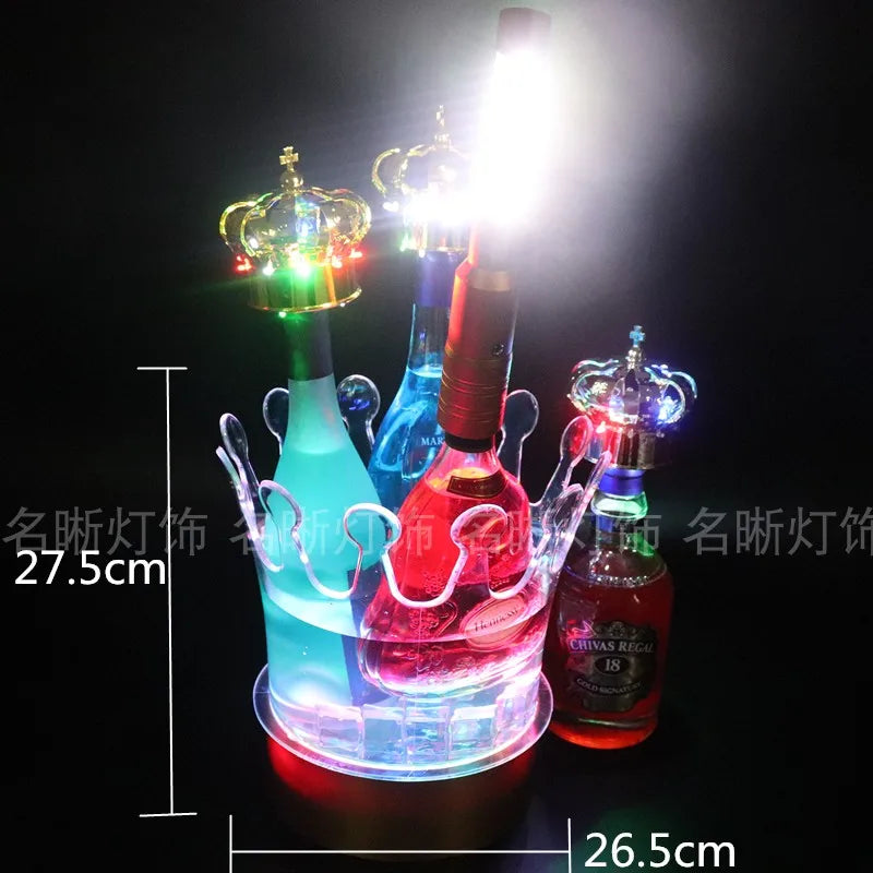cuve glace transparente opacité légère moderne cuve bouteilles champagne glaçons rechargeable led blanc lumière