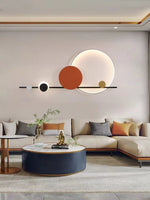 luminaire mural moderne minimaliste solaire noir blanc doré rouille chambre salon entrée