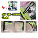 rideau pluie transparent noir rouge vert scooter protection moderne utilitaire tringles cordes