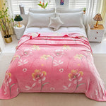 couverture polaire fleur rose printemps automne portable qualité hospitalière hôtelière voyage maison