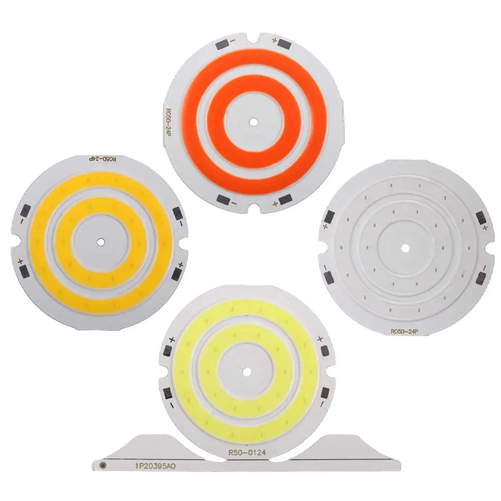 ampoule led cob 50mm blanc jaune orange rayures concentriques moderne éclairage décoration travail bricolage