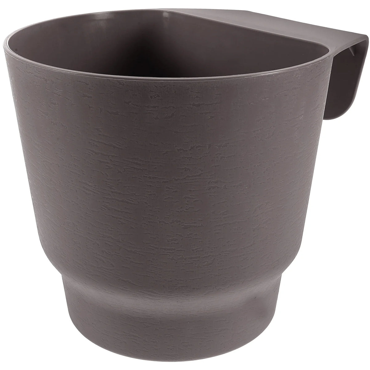 pots fleurs suspendus mural bleu gris blanc texturé moderne grille drainage vis jardin