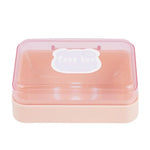 support savon transparent moderne couleurs vert beige rose jaune salle bain egouttoir couvercle rabattable