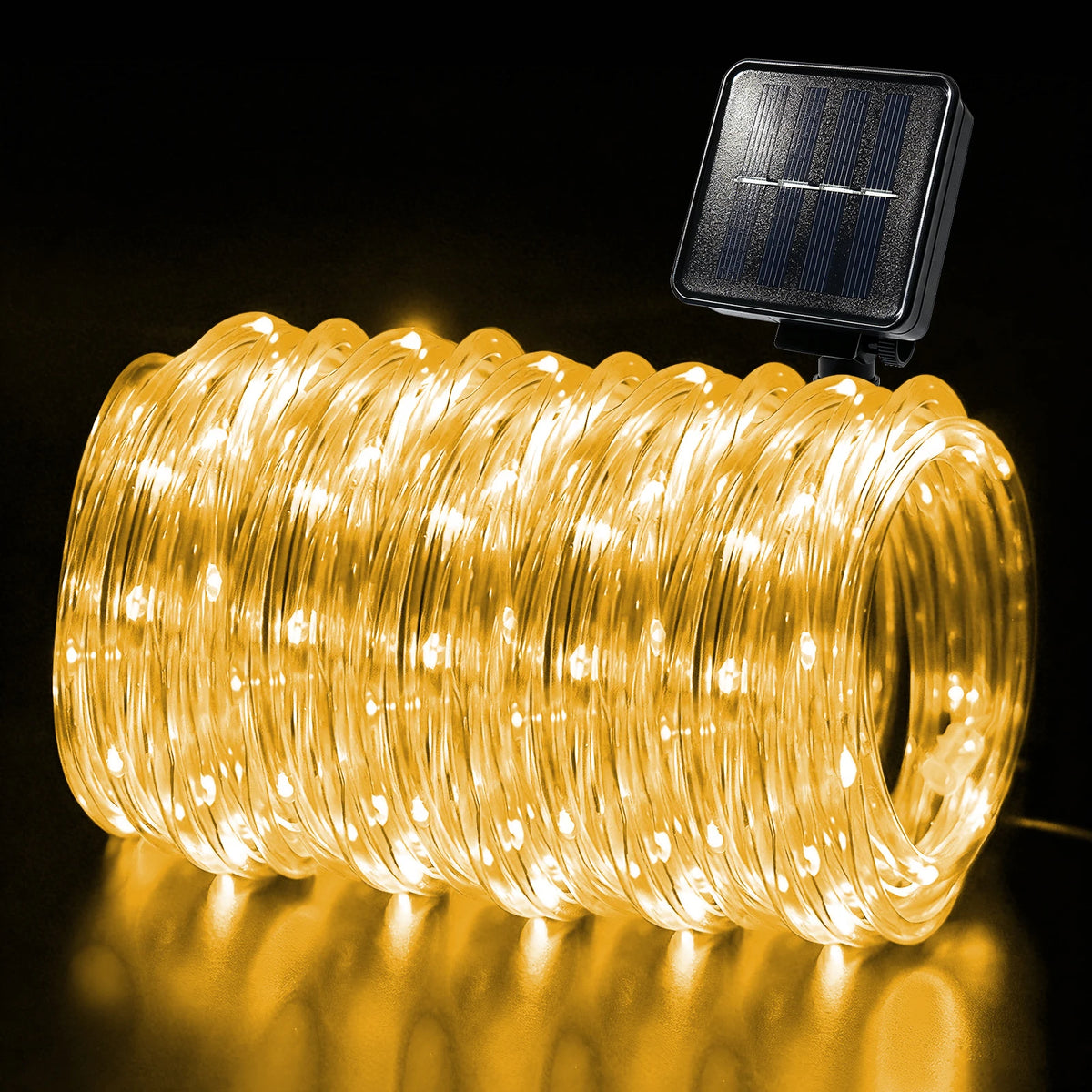 guirlande lumineuse solaire extérieure étanche led jardin terrasse décoration Noël arbre pelouse moderne transparente