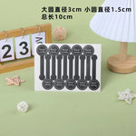 étiquettes autocollantes noires rondes hand made snow puppy kraft minimaliste 3cm 10cm 50pcs anniversaire