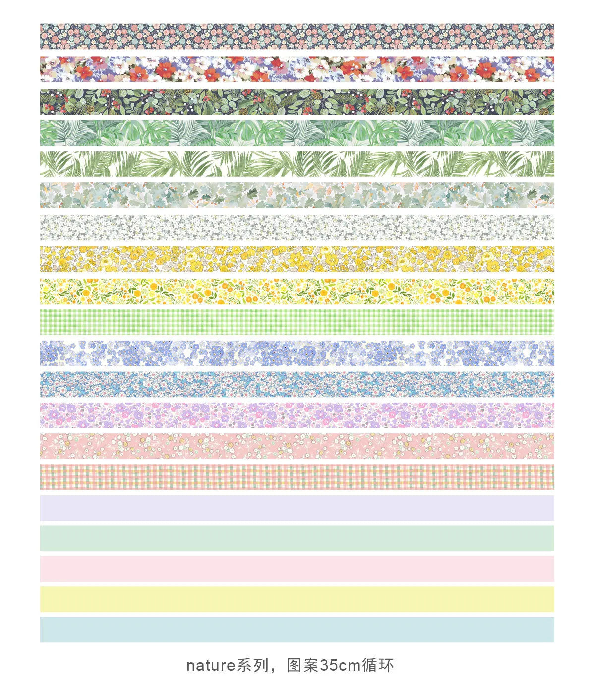 rubans adhésifs décoratifs vintage motifs floraux textes géométriques couleurs variées kawaii 35cm