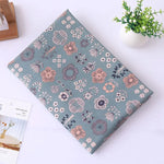 tissu toile imprimé floral violet rose vert orange rouge tissu coton lin résistant bricolage